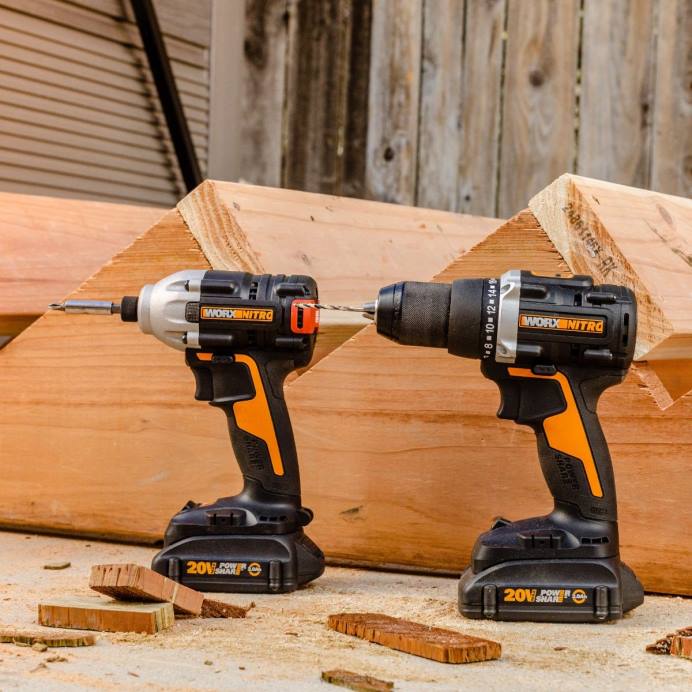 nitro 20v toiteallikaga löögikeeraja ja puuri/keeraja kombineeritud komplekt VLRD124 elektrilised tööriistad WORX
