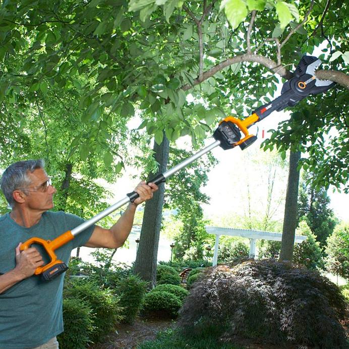 20 V toiteallikaga lõualuu kettsaag 5 jala pikkuse pikendusvardaga (lõpetatud) VLRD91 aiatööriistad WORX